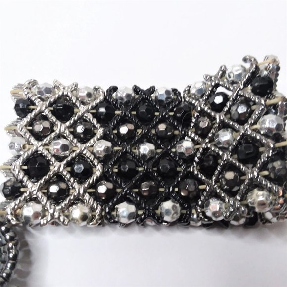 Bracelet & Ring VTG Rhinestone Pearl Stretch Glass Crystal Beads Trendy Stylish - Picture 3 of 4